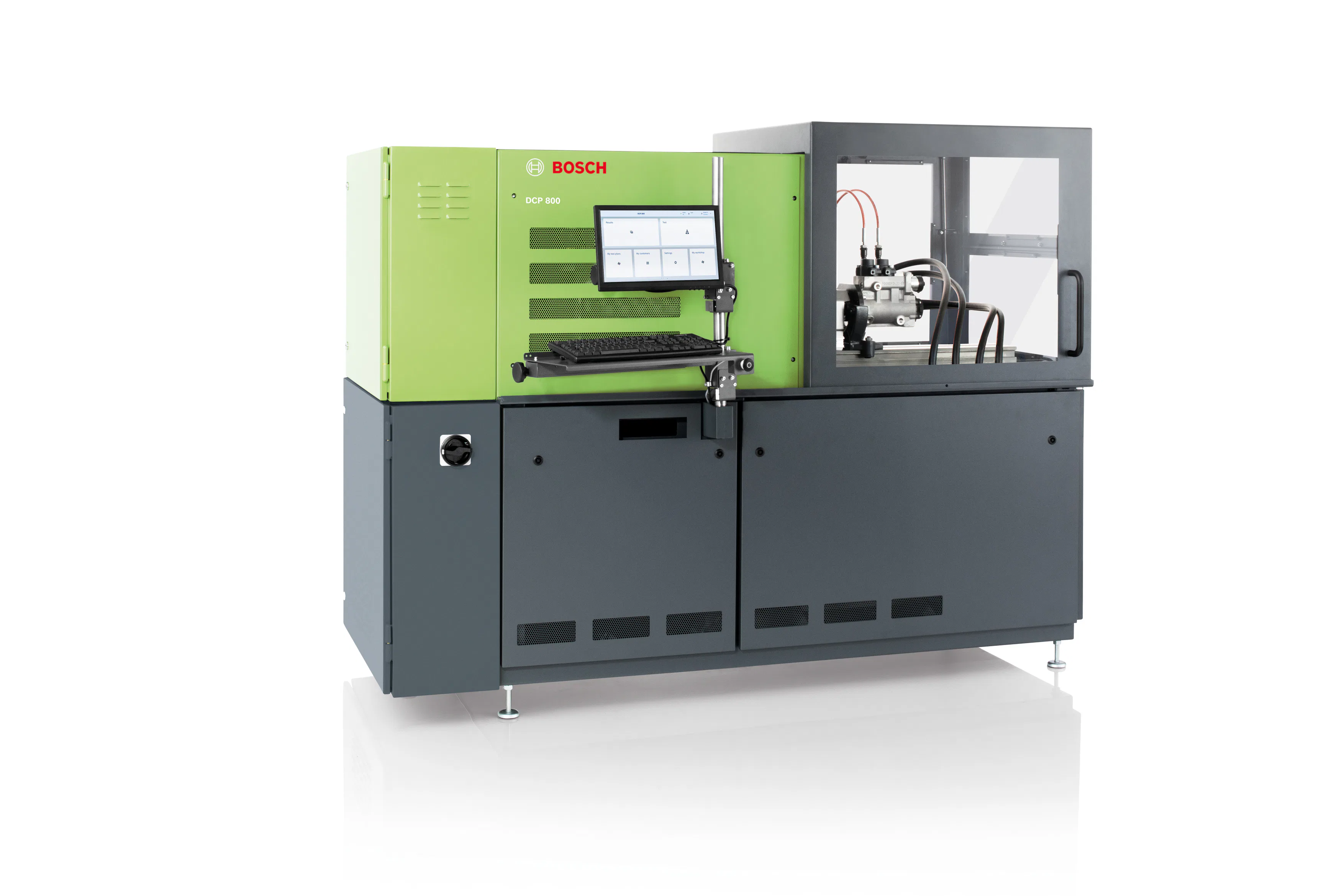 De Bosch DCP 800 is ontwikkeld voor het testen van common-railhogedrukpompen tot 2.700 bar. - Foto: Bosch