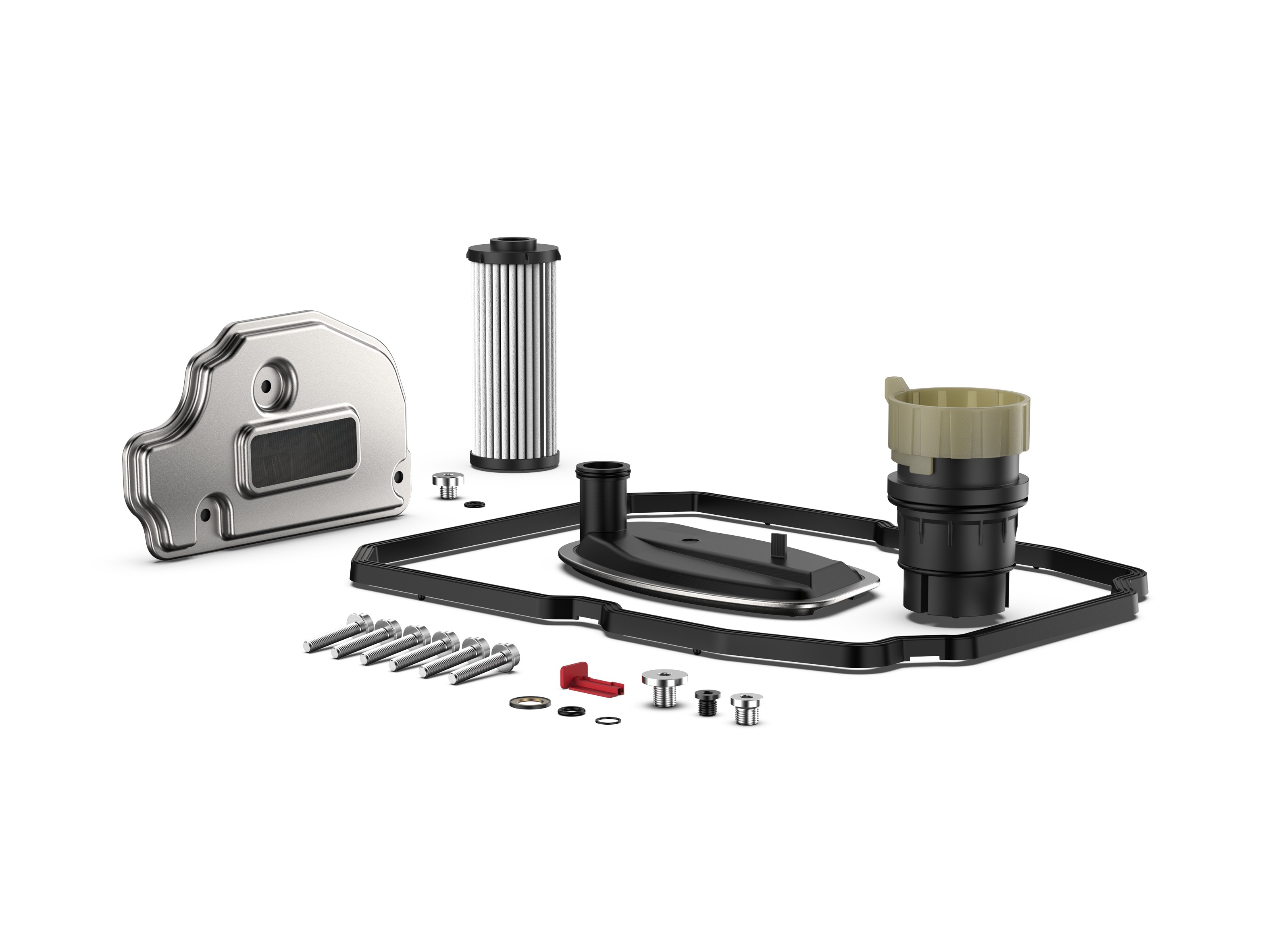 UFI brengt vanaf november 48 transmissiefilters en complete onderhoudssets op de aftermarket. Afhankelijk van de OE-specificaties bevatten de sets onder meer filters, een pakking, aftappluggen en bevestigingsmateriaal. - Foto: UFI
